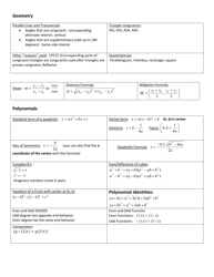 Math Iii Formula Sheet, Page 2