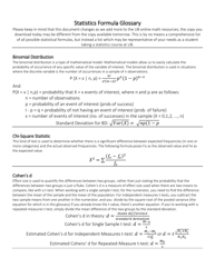 Statistics Formula Cheat Sheet