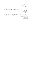 Statistics Formula Cheat Sheet, Page 9