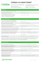 Document preview: Conda 4.4 Cheat Sheet