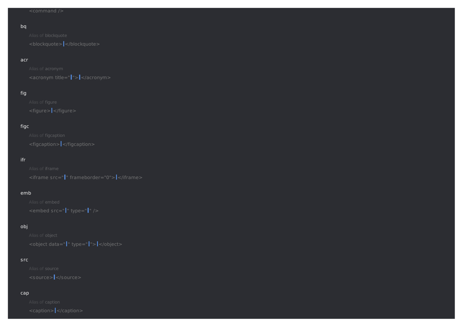 Emmet Syntax Cheat Sheet - Black, Page 13