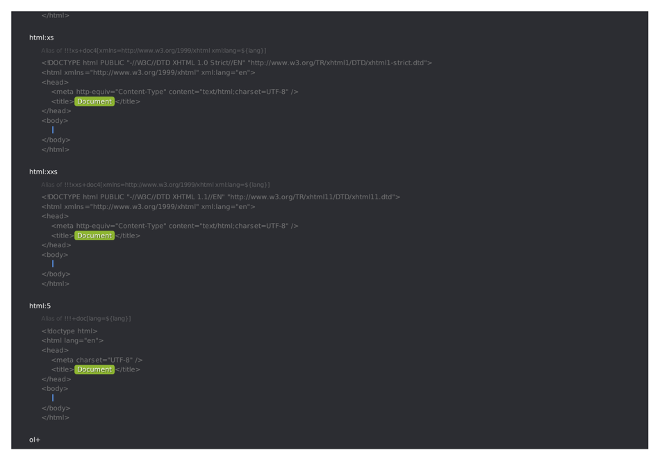Emmet Syntax Cheat Sheet - Black, Page 18