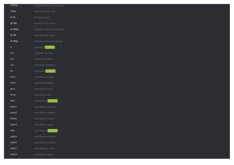 Emmet Syntax Cheat Sheet - Black, Page 23