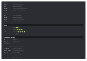 Emmet Syntax Cheat Sheet - Black, Page 33