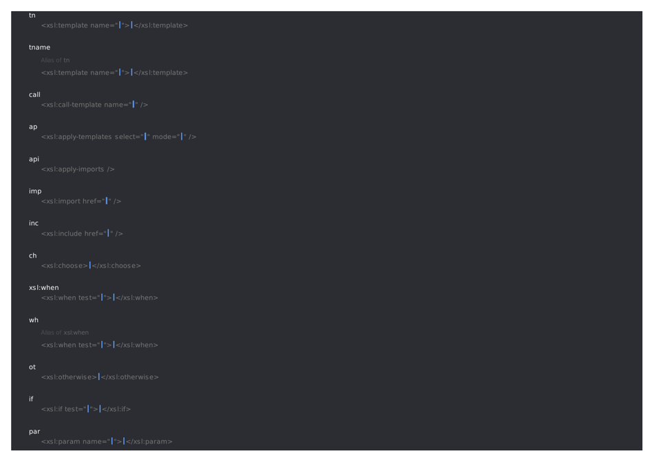 Emmet Syntax Cheat Sheet - Black, Page 44