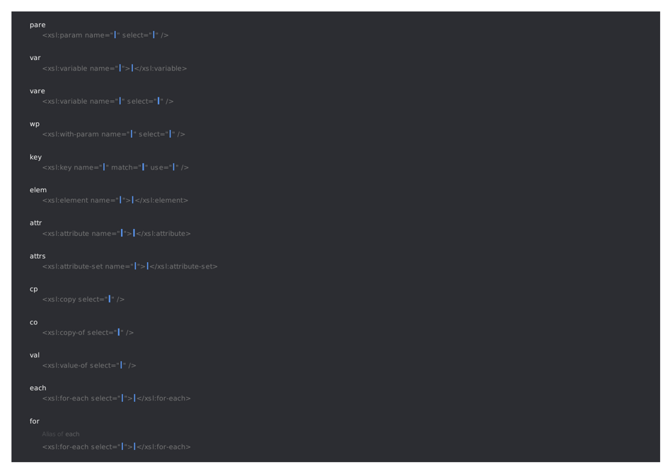 Emmet Syntax Cheat Sheet - Black, Page 45
