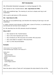 Xml Basics Cheat Sheet, Page 15