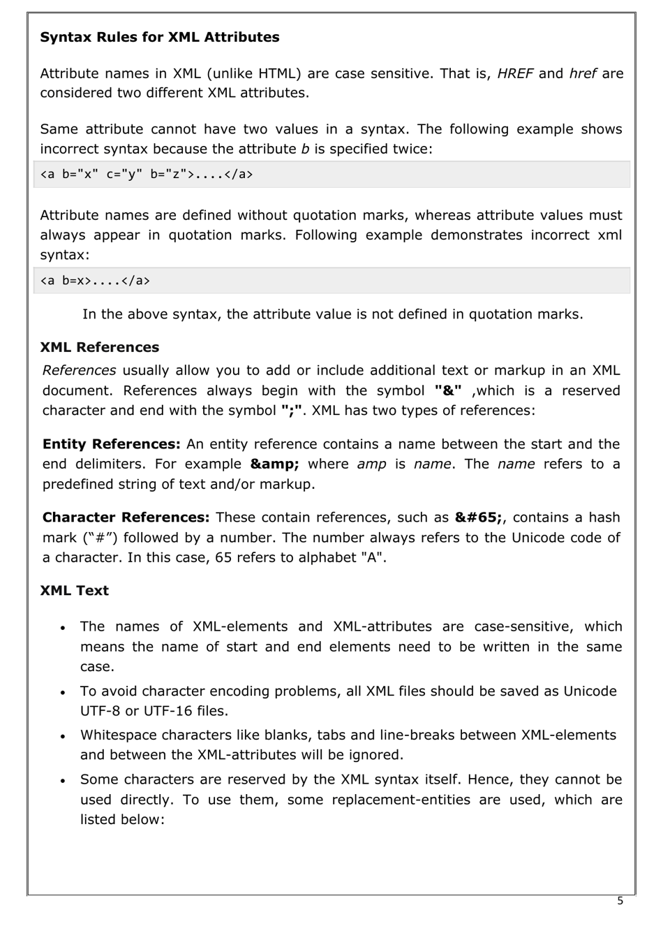 Xml Basics Cheat Sheet Download Printable PDF | Templateroller