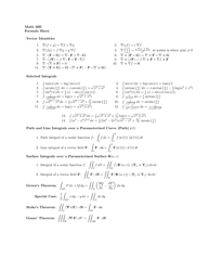 Document preview: Math 20e Formula Sheet
