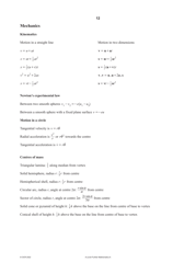 A Level Further Mathematics a (H245) Formula Cheat Sheet, Page 12