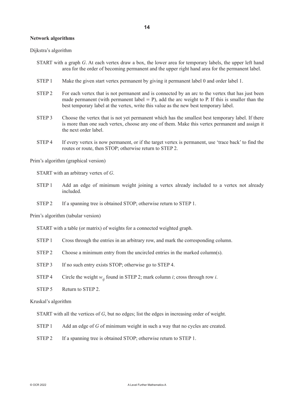 A Level Further Mathematics a (H245) Formula Cheat Sheet, Page 14