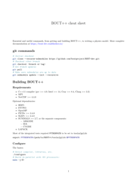 Bout++ Cheat Sheet Download Printable PDF | Templateroller