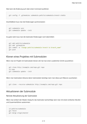 Git Submodule Cheat Sheet (German), Page 2