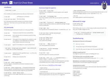 Document preview: Snyk Cli Cheat Sheet