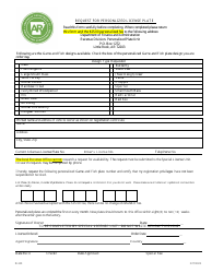 Document preview: Form I0-320 Request for Personalized License Plate - Arkansas