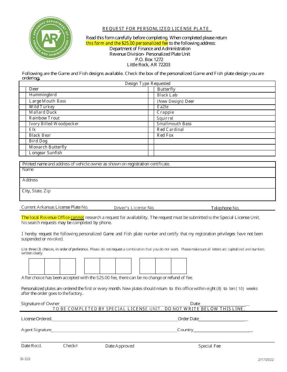 Form I0-320 - Fill Out, Sign Online and Download Printable PDF