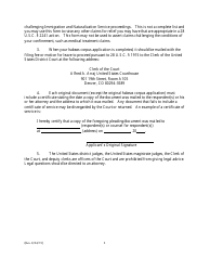 Instructions for Application for Writ of Habeas Corpus 2241 - Colorado, Page 2