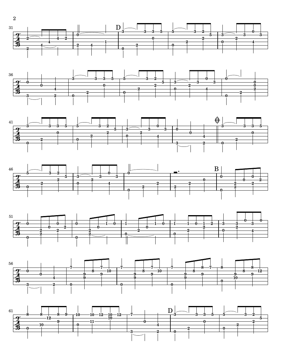 Richard Clayderman - Marriage Damour Sheet Music - Fingerstyle Guitar, Page 2
