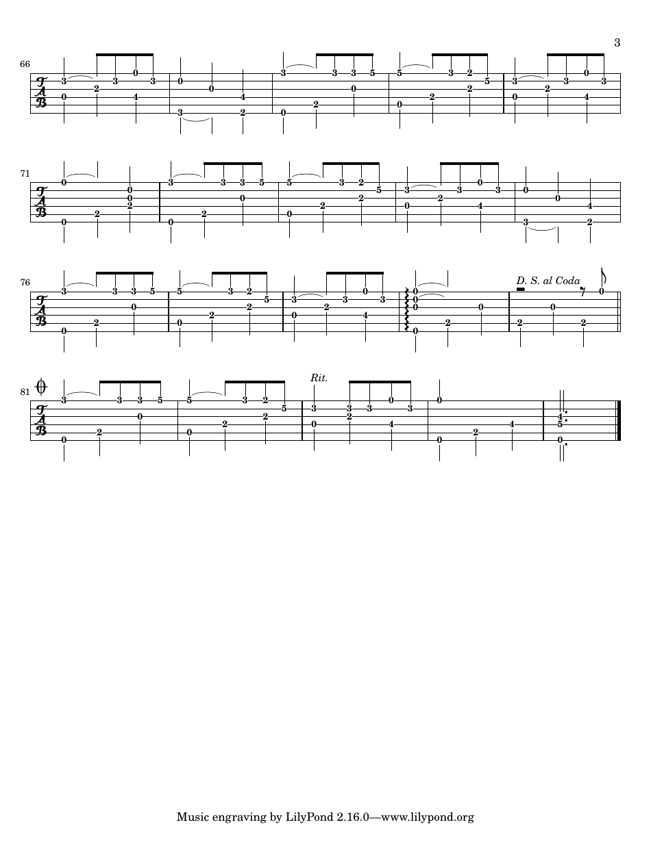 Richard Clayderman - Marriage Damour Sheet Music - Fingerstyle Guitar, Page 3