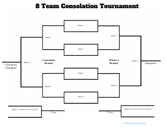 8 Team Consolation Tournament Template