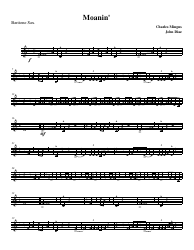 Document preview: Charles Mingus, John Diaz - Moanin Baritone Sax. Sheet Music