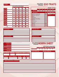 Eclipse Phase Character Sheet, Page 2
