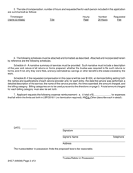 Form 345.7 Application for Interim/Final Accountant&#039;s Compensation - Oregon, Page 2