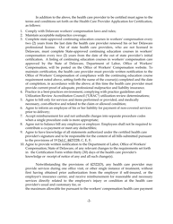 Health Care Provider Application for Certification - Delaware, Page 2