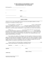 Document preview: Appeal Bond - Surety - Colorado