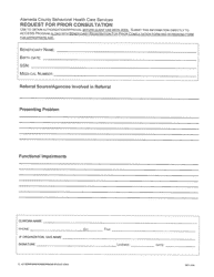 Document preview: Request for Prior Consultation - Alameda County, California