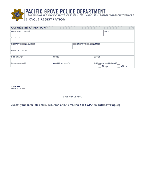 Form 45  Printable Pdf