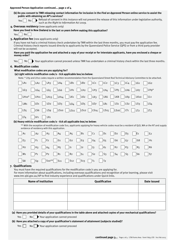Form F1855 Approved Person Application (New and Additional Vehicle Modification Codes) Approved Person Scheme - Queensland, Australia, Page 2