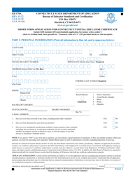 Document preview: Form ED170A Short Form Application for Connecticut Initial Educator Certificate - Connecticut
