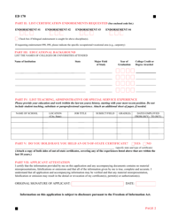 Form ED170 General Application for Certificate - Connecticut, Page 2