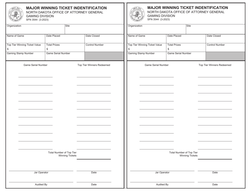 Form SFN3544  Printable Pdf