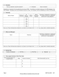CDOT Form 970 Emerging Small Business Application - Colorado, Page 2