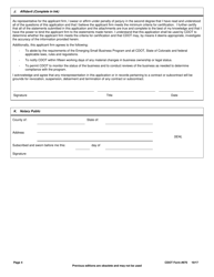 CDOT Form 970 Emerging Small Business Application - Colorado, Page 4