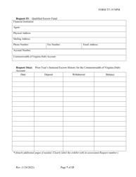 Form TT-19 NPM Certification Application for Non-participating Tobacco Product Manufacturers (Npm) - Virginia, Page 7