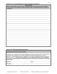 Form DBPR LA3 Application for Licensure: Endorsement - Florida, Page 10