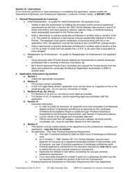 Form DBPR LA3 Application for Licensure: Endorsement - Florida, Page 11