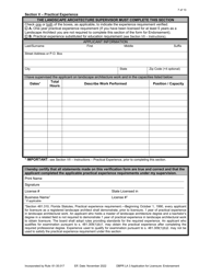 Form DBPR LA3 Application for Licensure: Endorsement - Florida, Page 7