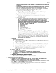 Form DBPR LA1 Application for Licensure: Examination - Florida, Page 13