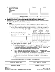 Form DR-100 Petition for Dissolution of Marriage (No Minor Children) - Alaska, Page 4