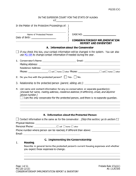 Form PG-220 Conservatorship Mplementation Report and Inventory - Alaska, Page 2