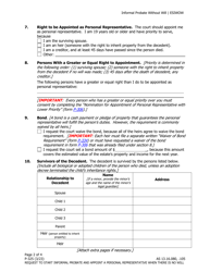 Form P-325 Request to Start Informal Probate and Appoint a Personal Representative When There Is No Will - Alaska, Page 2