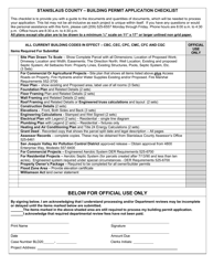 Application for Building Permit - Stanislaus County, California, Page 2