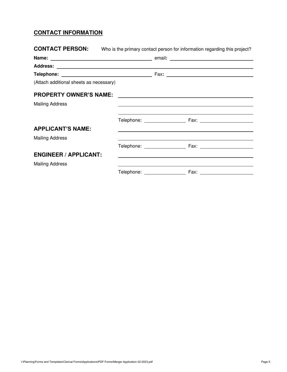 Merger Application - Stanislaus County, California, Page 5