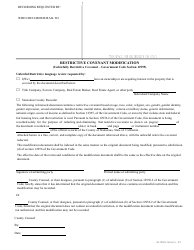Document preview: Form 61-0026 Restrictive Covenant Modification - County of San Diego, California