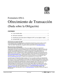 Document preview: IRS Formulario 656-L (SP) Ofrecimiento De Transaccion (Duda Sobre La Obligacion) (Spanish)
