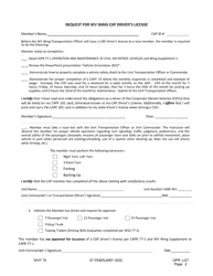 Form WVF75 Request for Wv Wing CAP Driver&#039;s License, Page 2